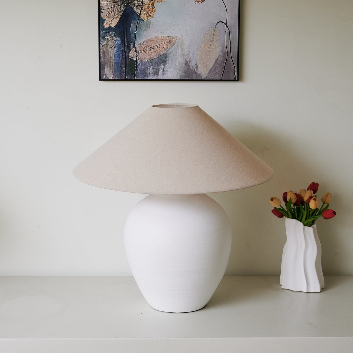 Candeeiro de mesa em cerâmica minimalista Natalie