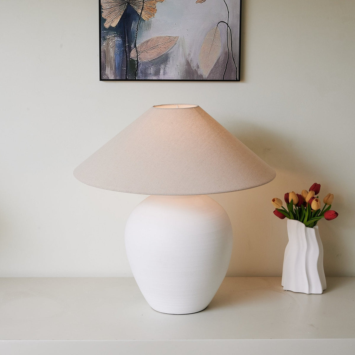 Candeeiro de mesa em cerâmica minimalista Natalie