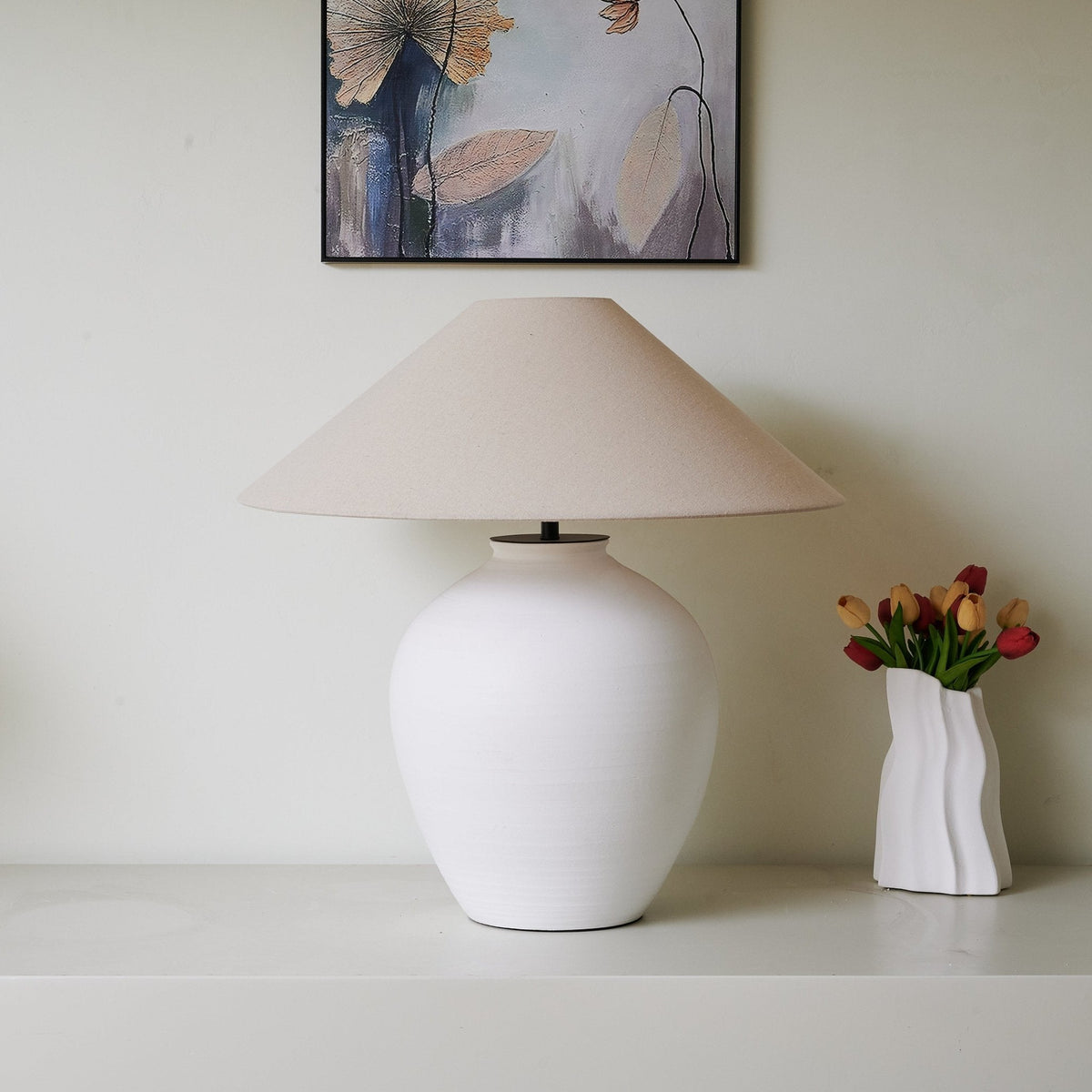 Candeeiro de mesa em cerâmica minimalista Natalie