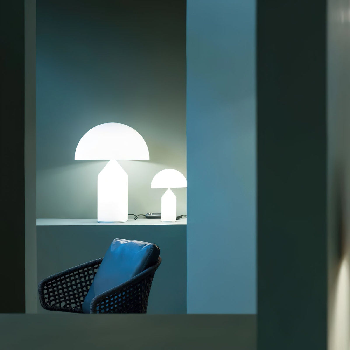 Mossie-bordlampe i alabast