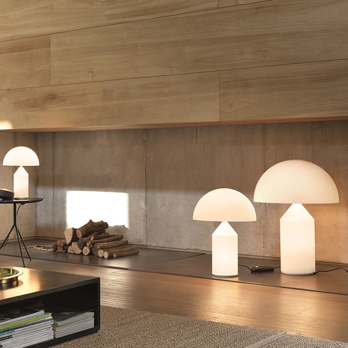 Mossie-bordlampe i alabast