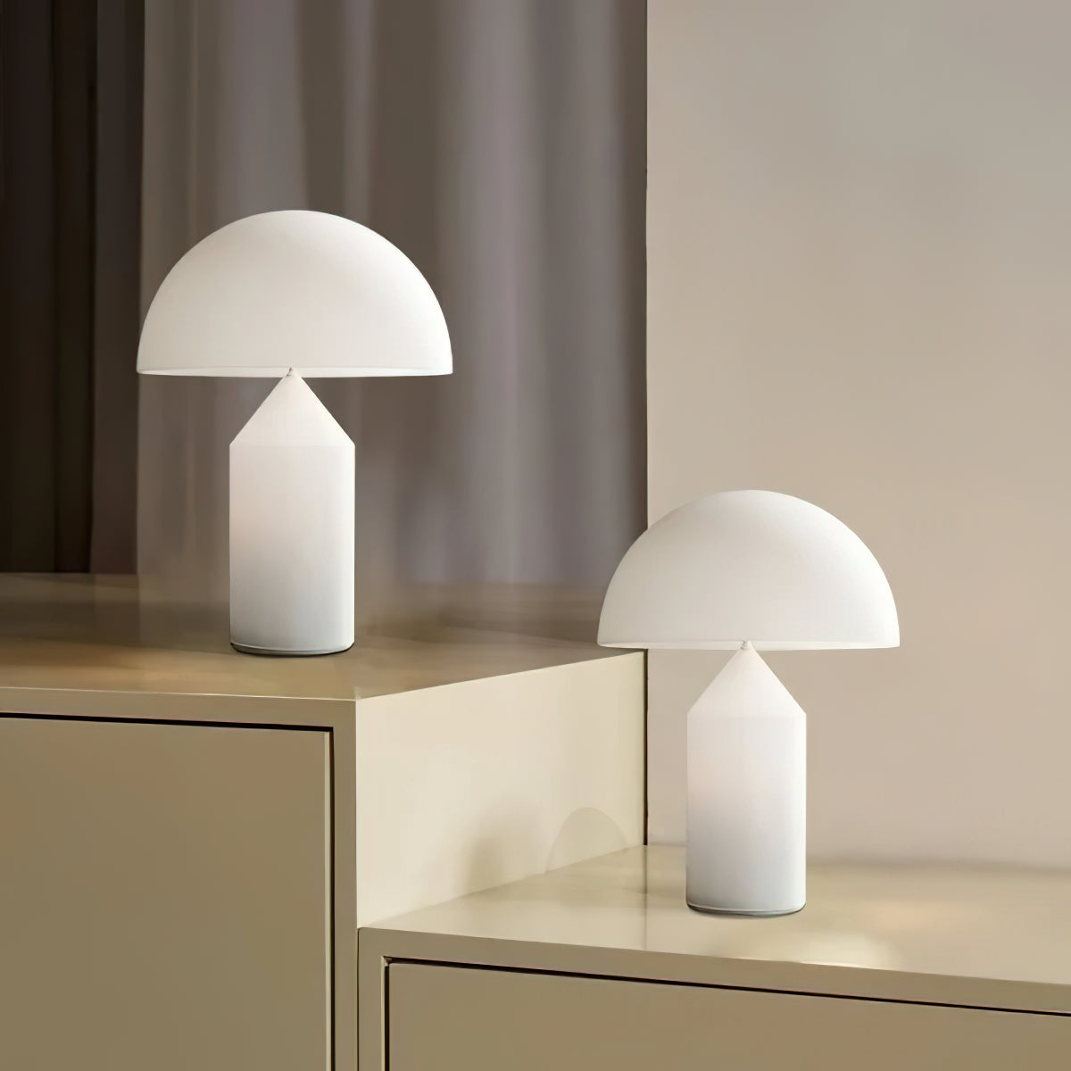 Mossie-bordlampe i alabast