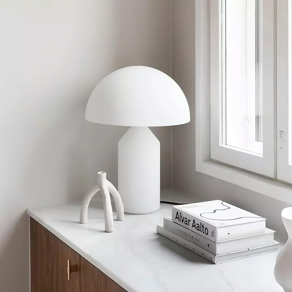 Candeeiro de mesa artístico em vidro Hesrin