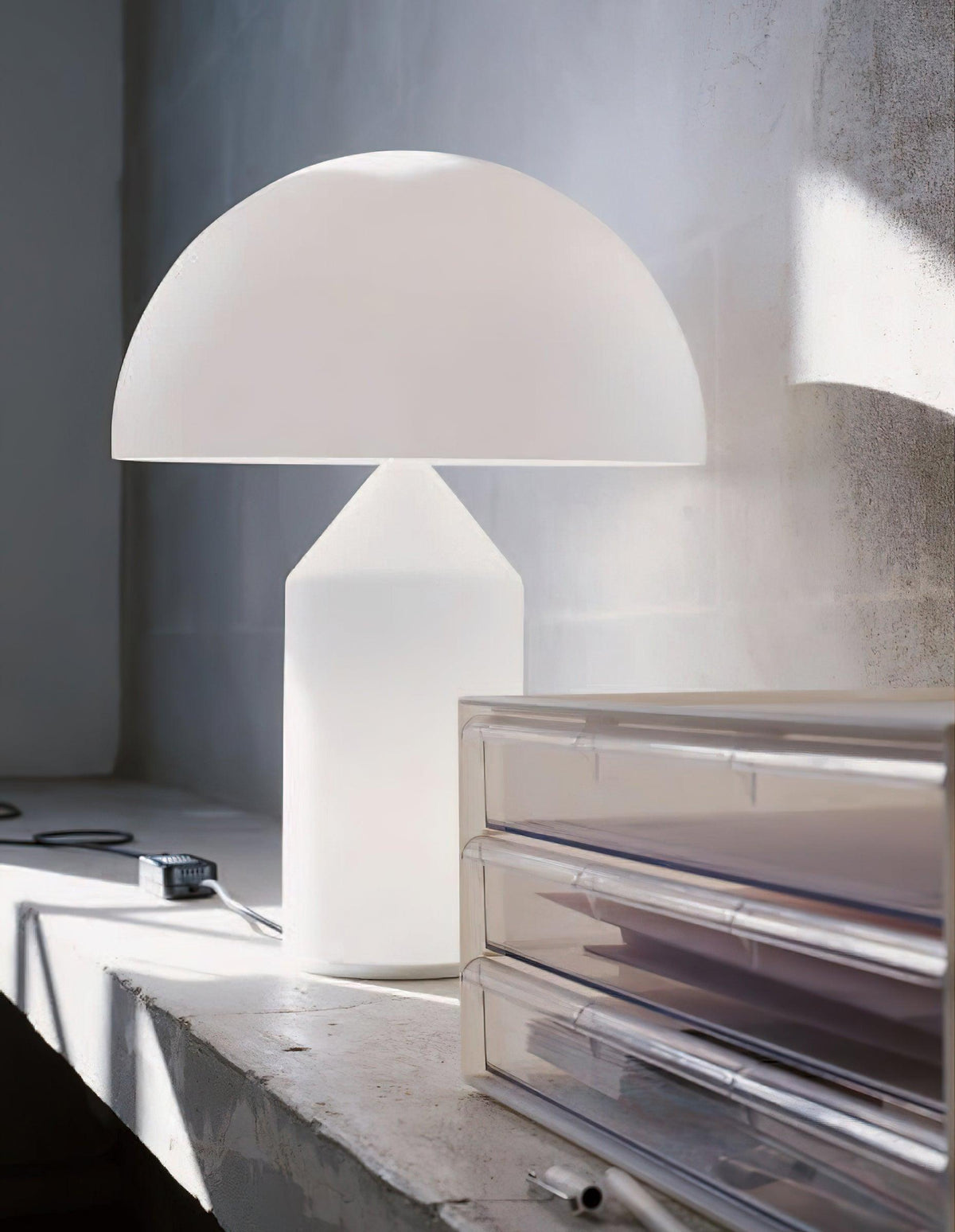 Candeeiro de mesa artístico em vidro Hesrin