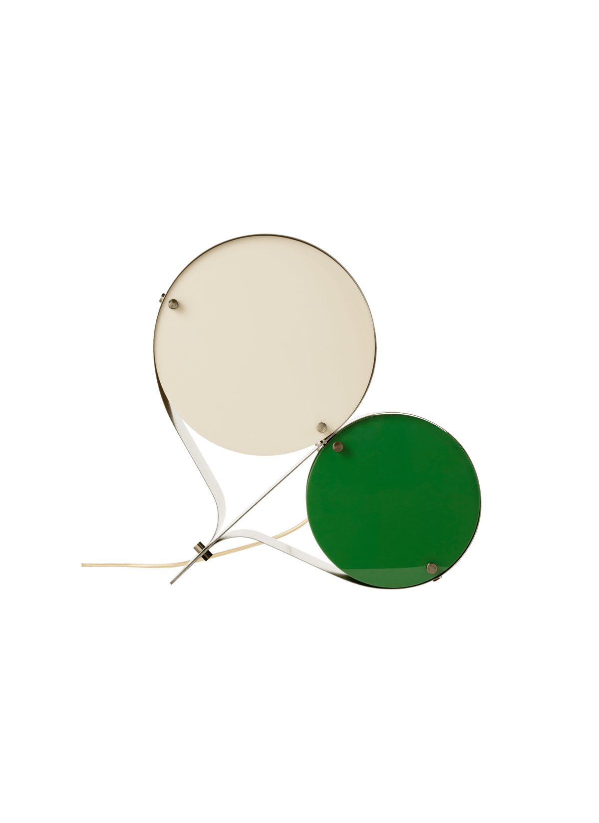 Duet-bordlampe med svævende skiver
