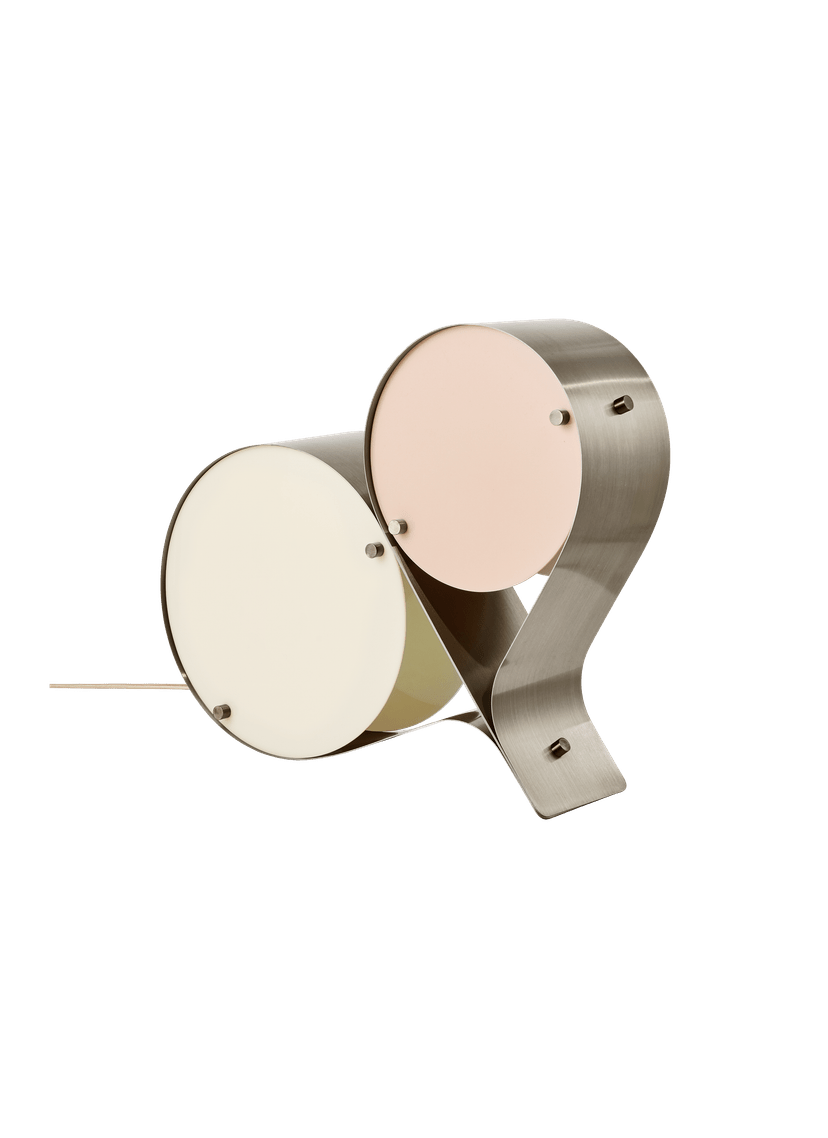 Duet-bordlampe med svævende skiver