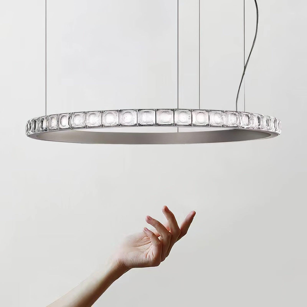 Avzorion modern minimalistisk ringformad kristallkrona
