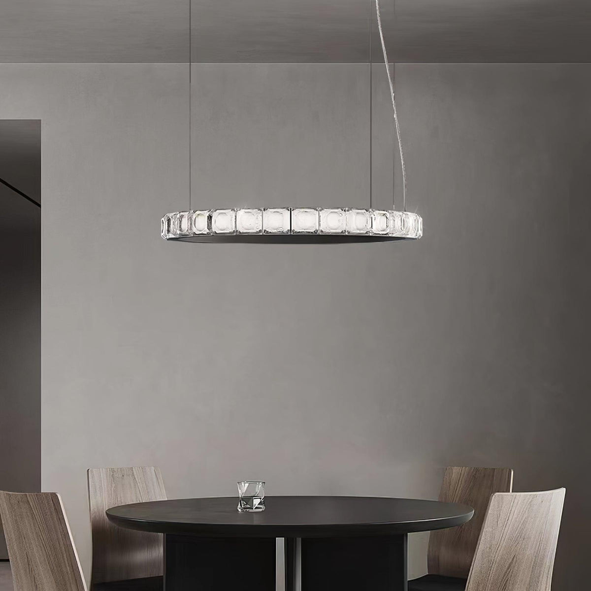 Avzorion modern minimalistisk ringformad kristallkrona