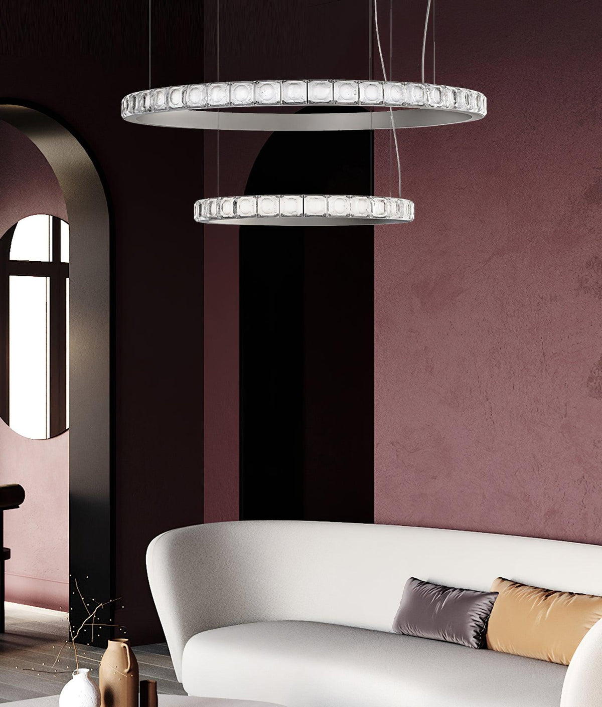 Avzorion modern minimalistisk ringformad kristallkrona