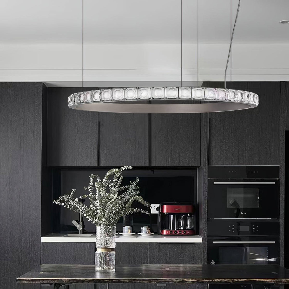 Avzorion modern minimalistisk ringformad kristallkrona