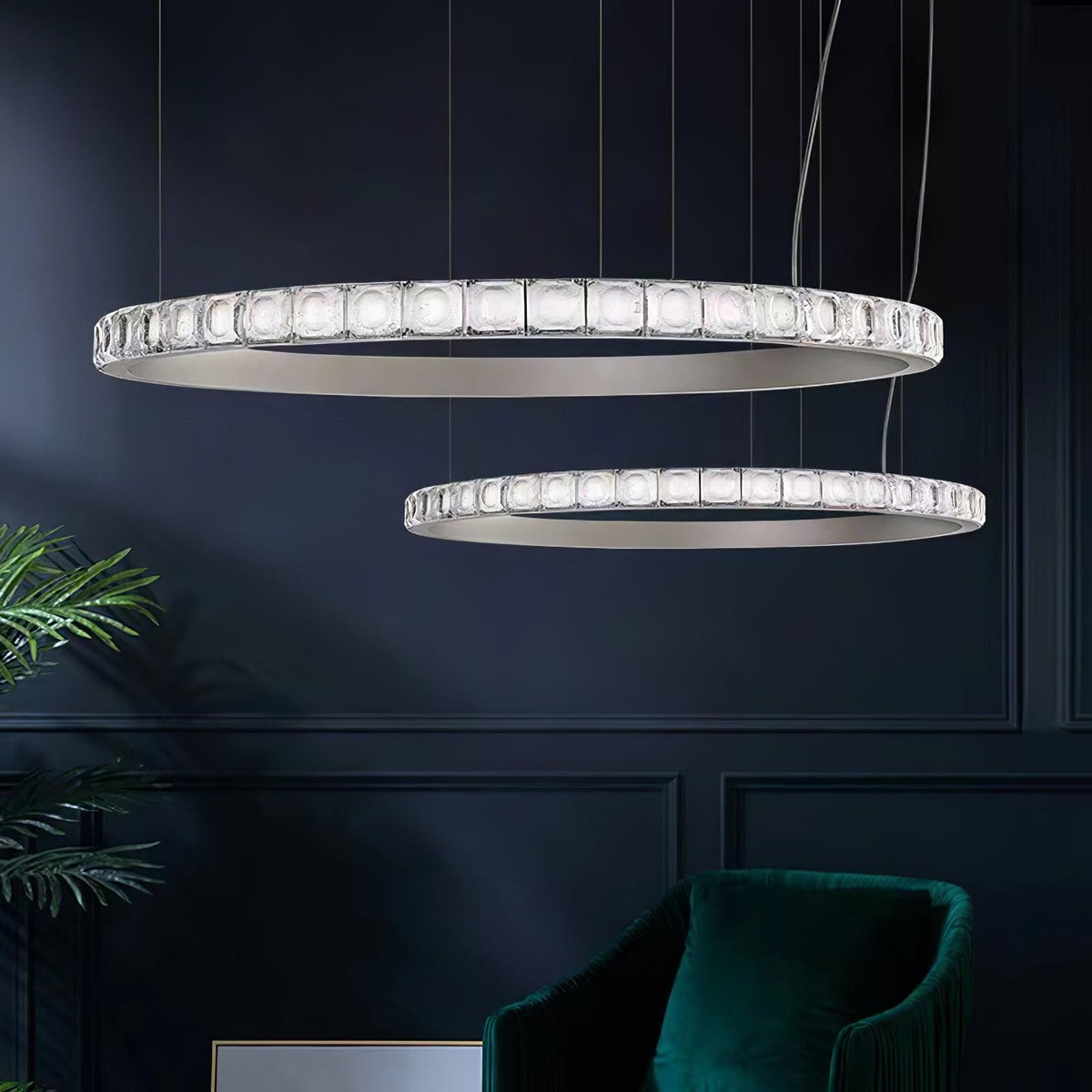 Avzorion modern minimalistisk ringformad kristallkrona
