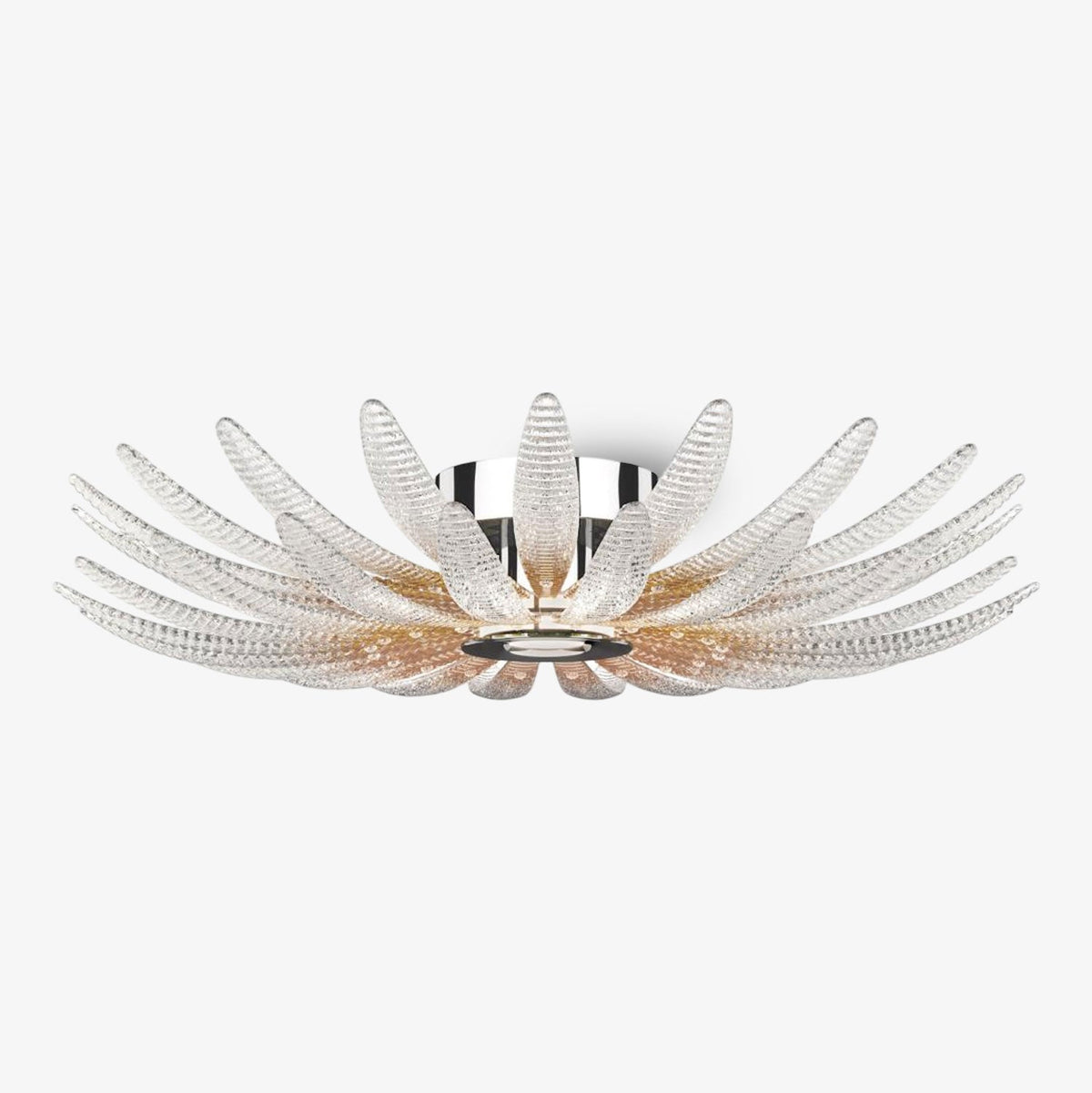 Ignatius-loftlampe med glaskronblade