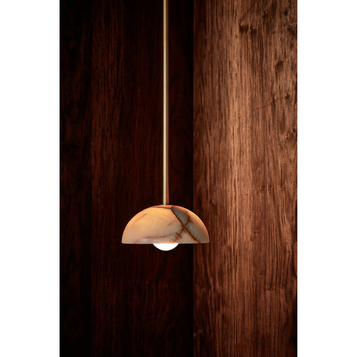 Candeeiro suspenso moderno minimalista de elegância em latão e vidro Eronex