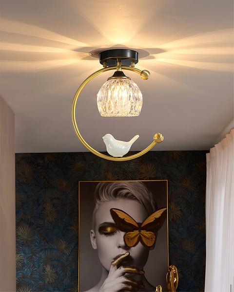 Otis Linearo kunstnerisk keramisk fugleloftlampe