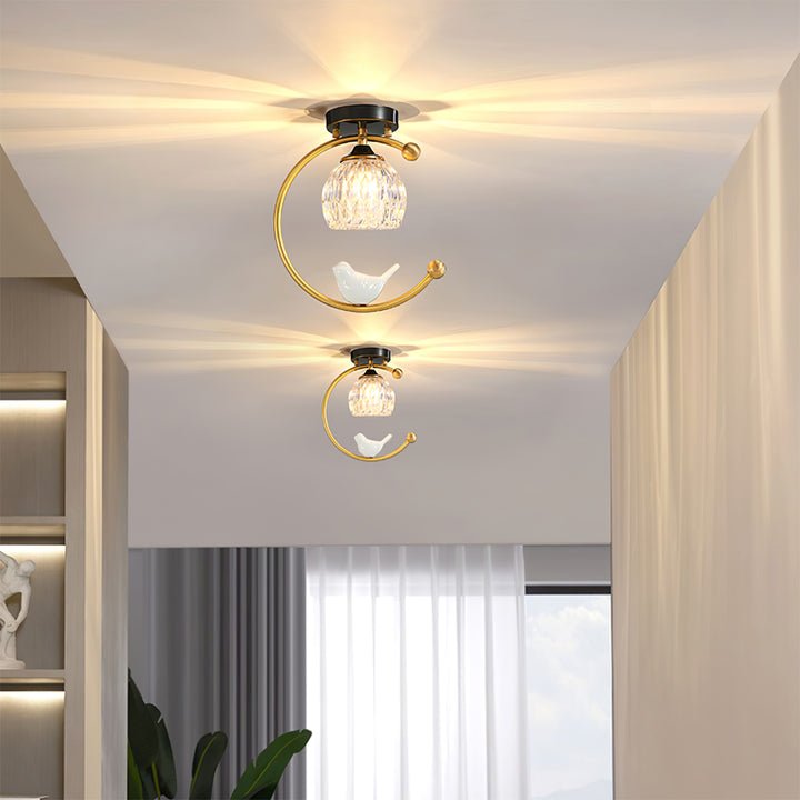 Otis Linearo kunstnerisk keramisk fugleloftlampe