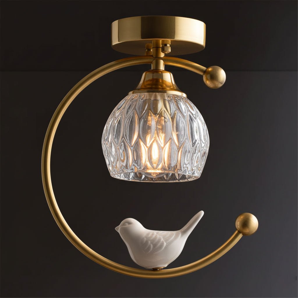 Otis Linearo kunstnerisk keramisk fugleloftlampe