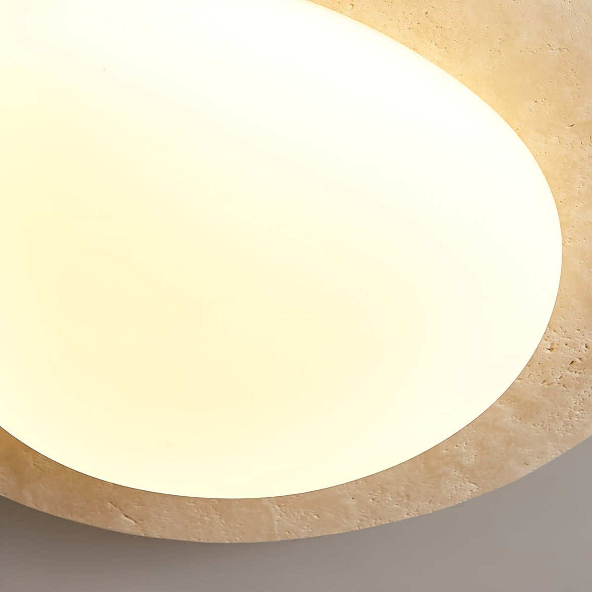 Candeeiro de teto circular em travertino Orlaeisra