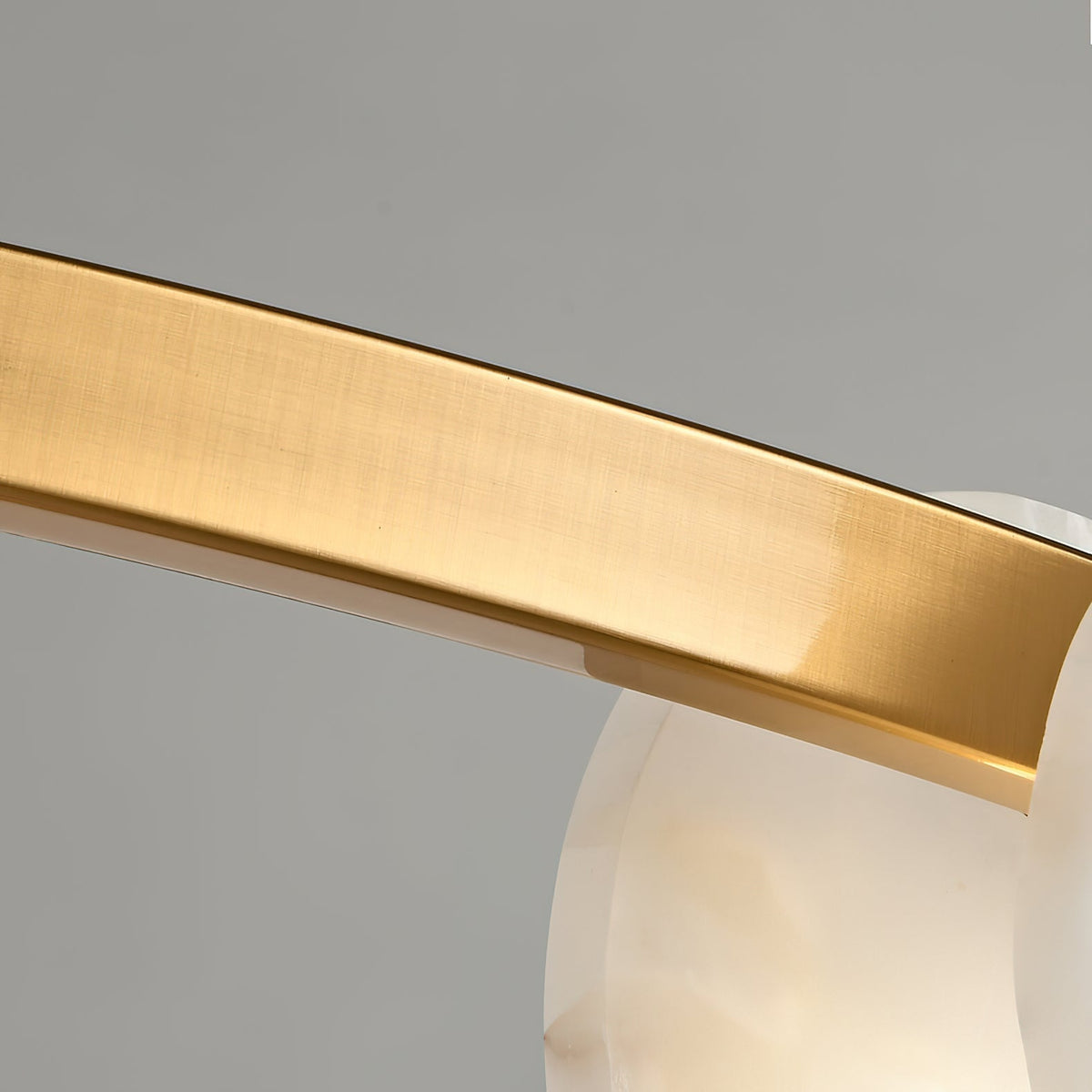 Ostruvys Postmodern Luxury Brass Alabaster Chandelier