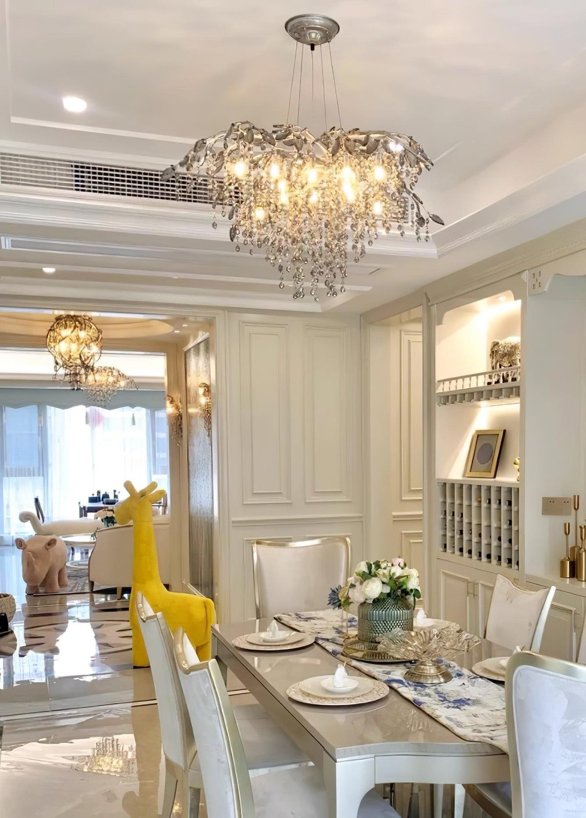 Candeeiro de lustre em cristal Luxiiel, de luxo pós-moderno, Crepúsculo