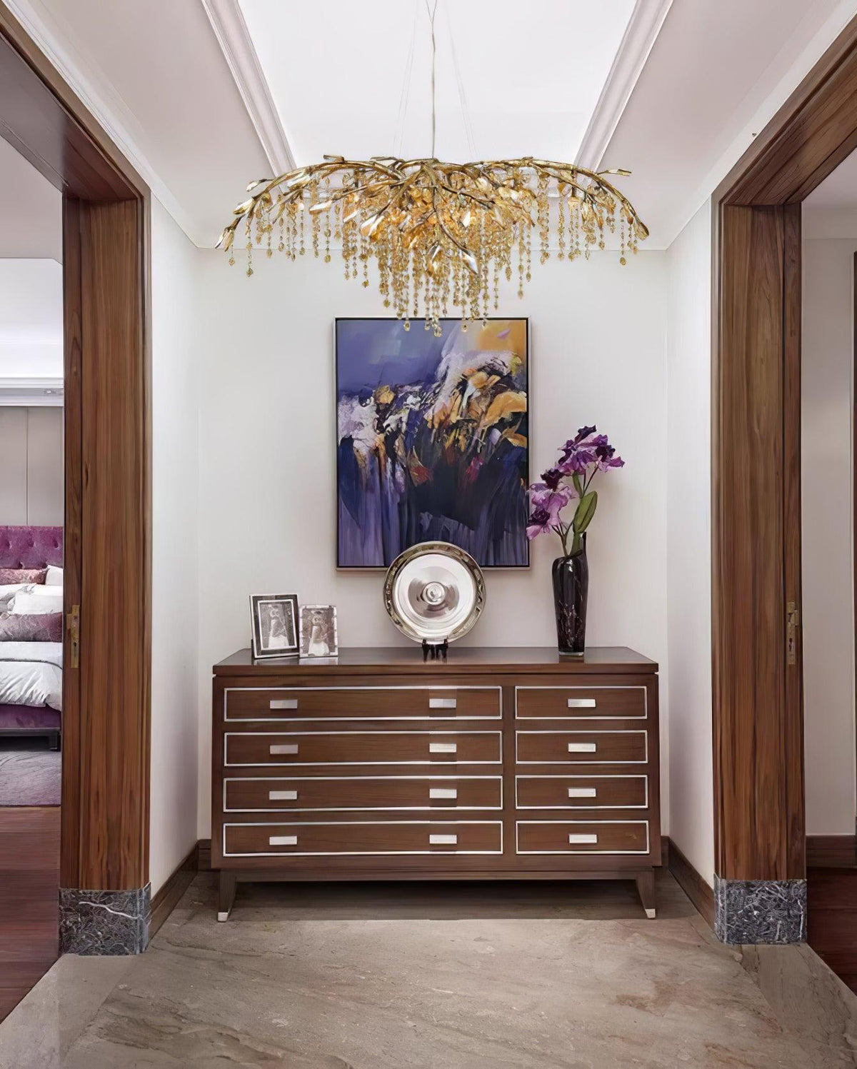 Candeeiro de lustre em cristal Luxiiel, de luxo pós-moderno, Crepúsculo