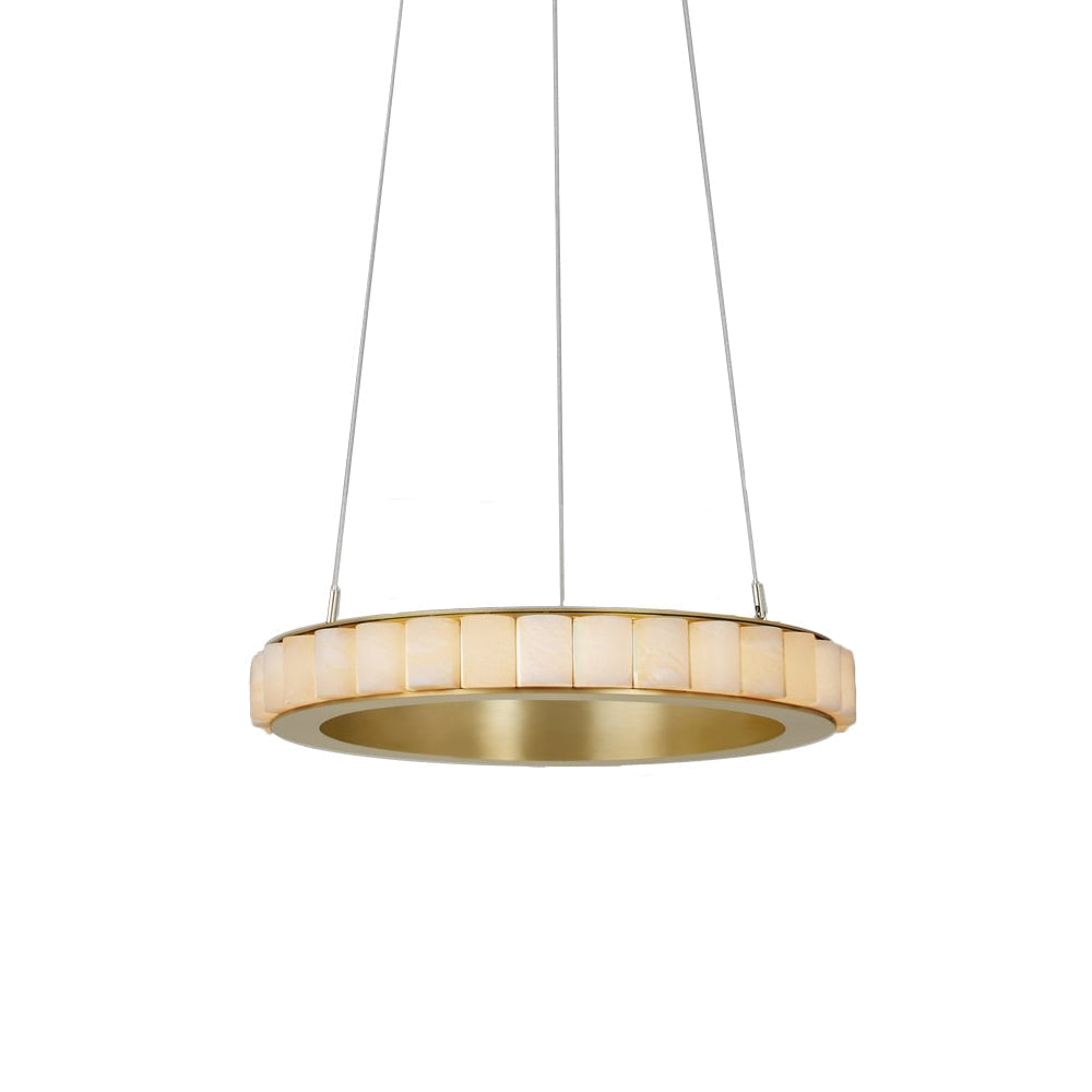 Lyra Postmodern Luxury Stainless Alabaster Chandelier