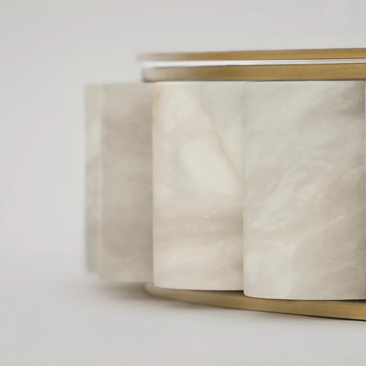 Lyra Postmodern Luxury Stainless Alabaster Chandelier