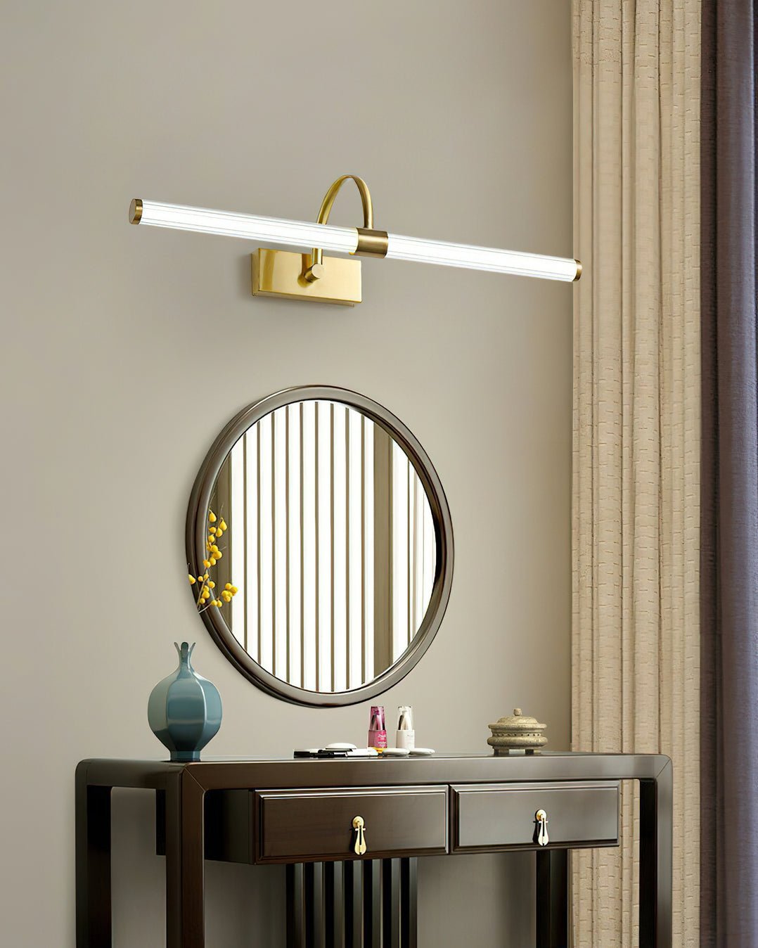 Candeeiro de parede moderno minimalista em latão Beryl