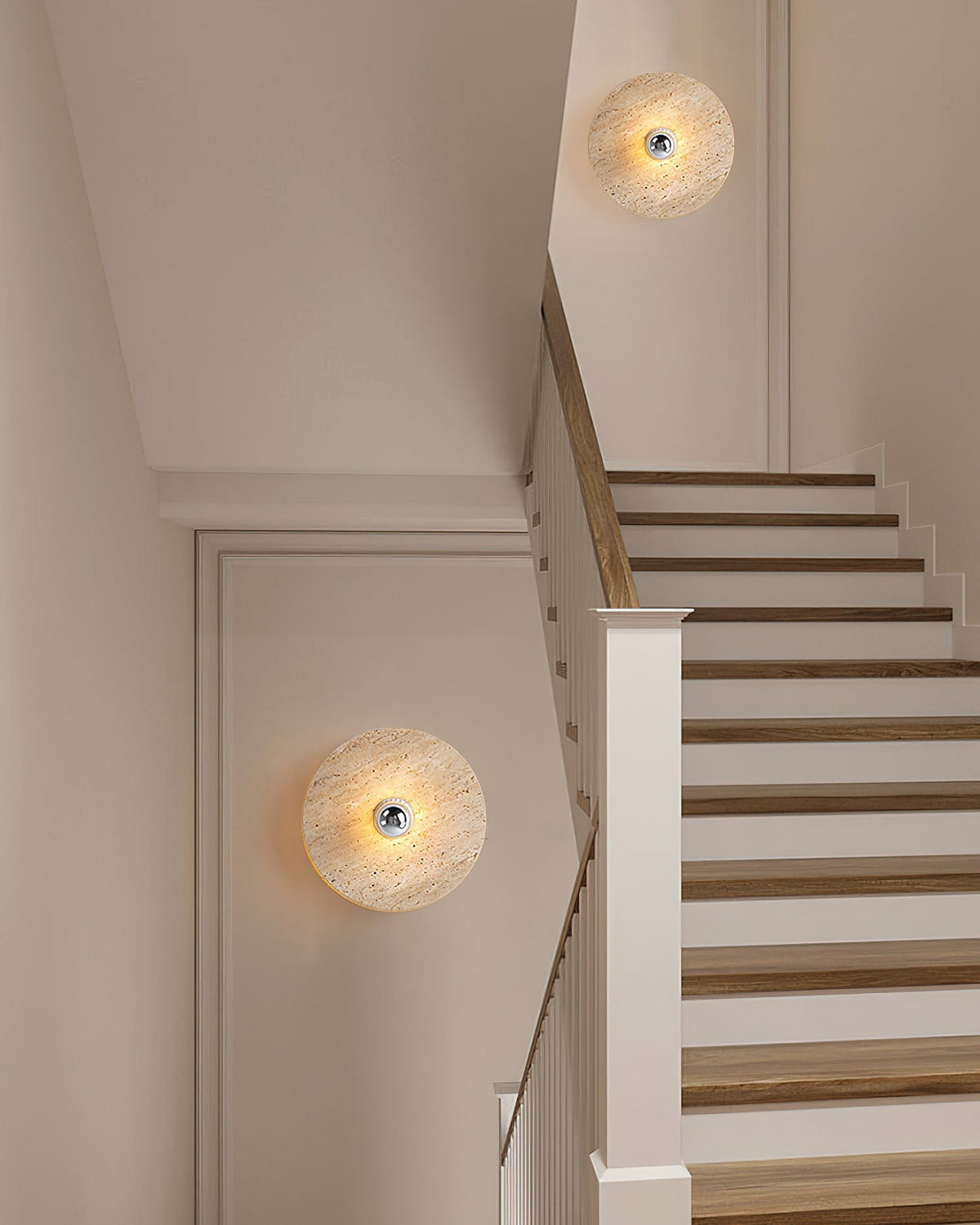Norarora-loftslampe i travertin
