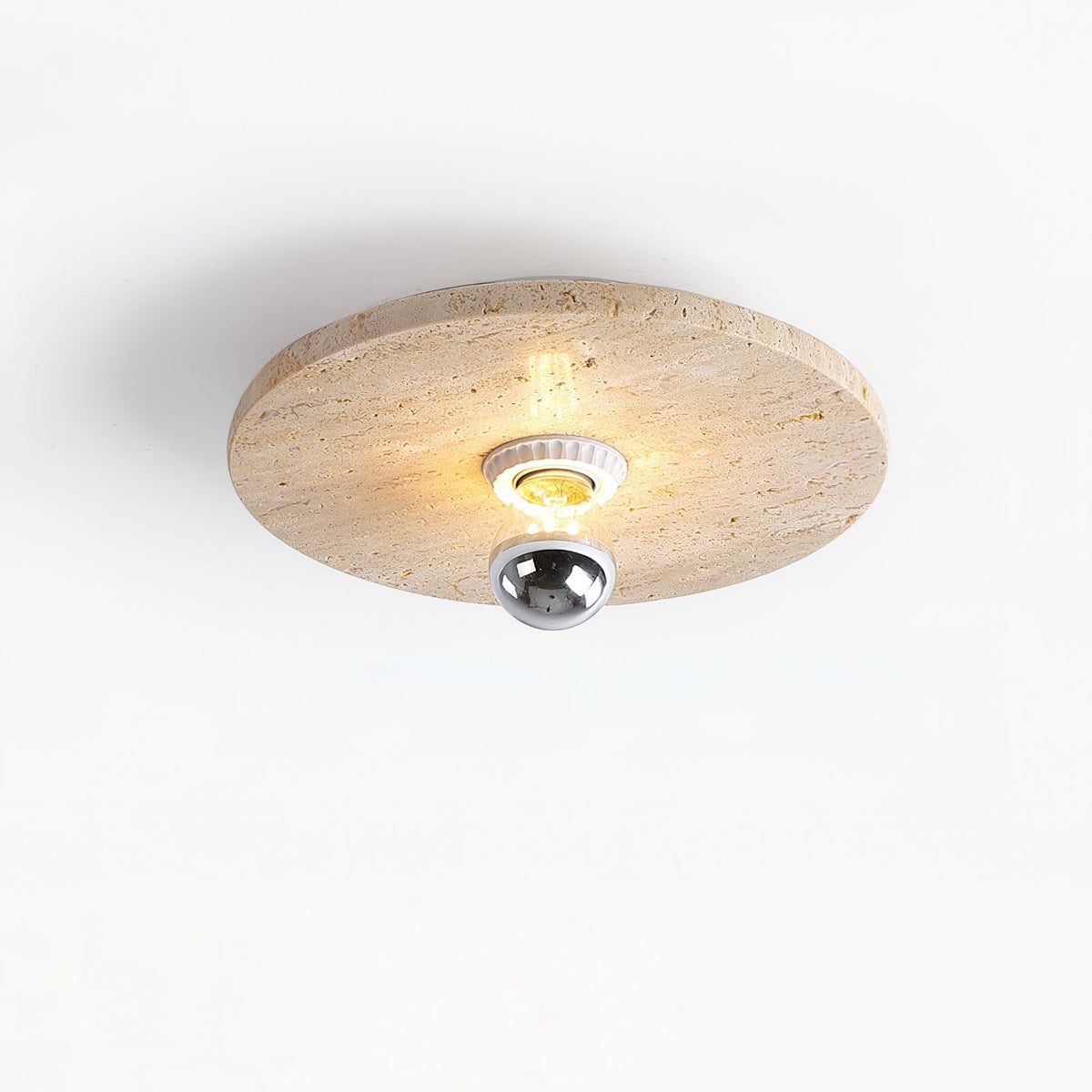 Norarora-loftslampe i travertin