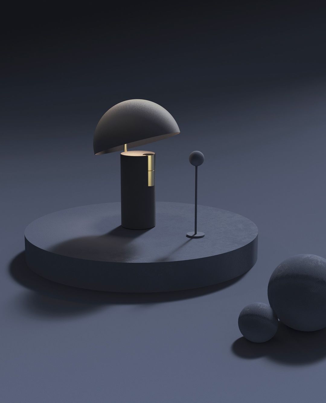 Candeeiro de mesa industrial de aço Veroca