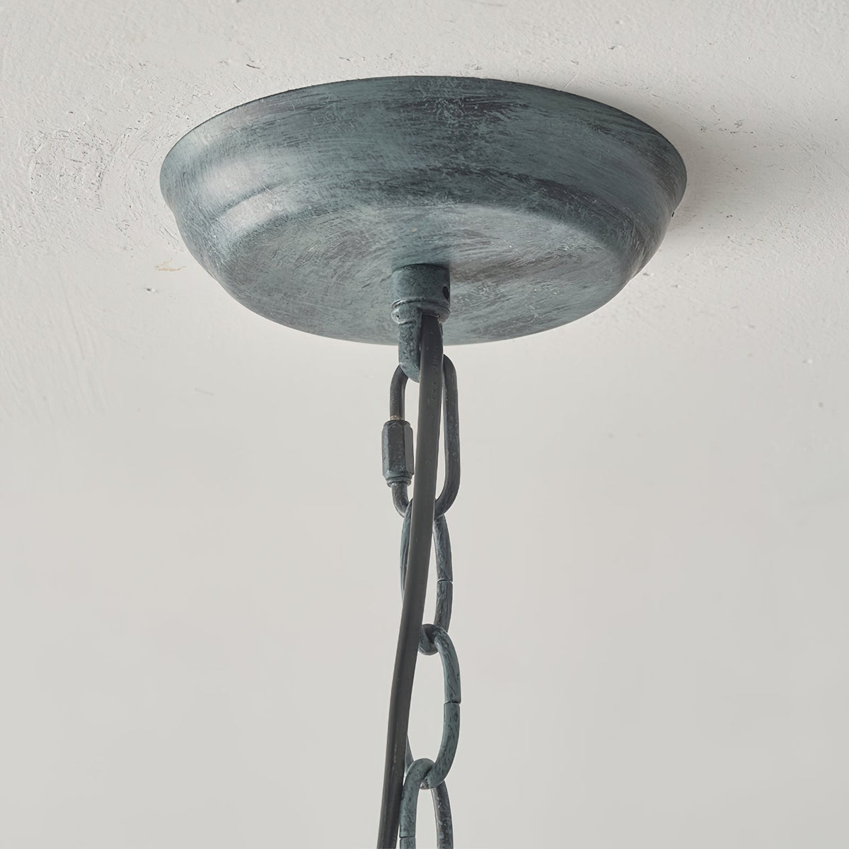 Tinduvyh vintage industriel pendellampe i metal og glas som lanterne