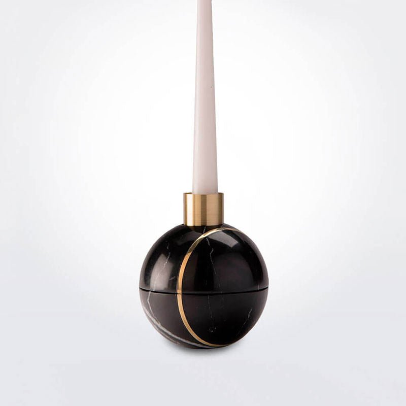 Axis-sfærisk lysestage i marmor
