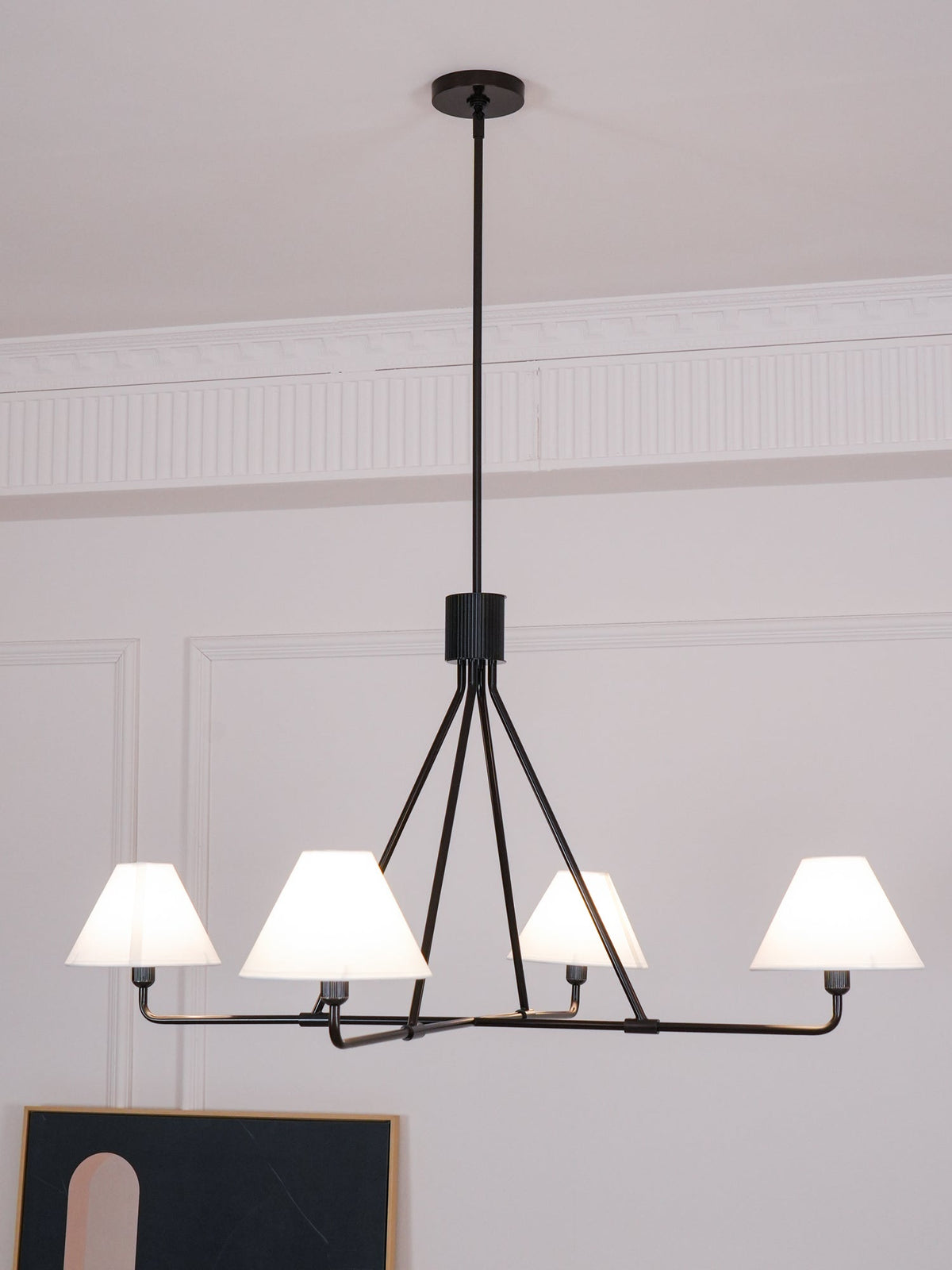 Candelabro de vaso com cúpula cónica, minimalista