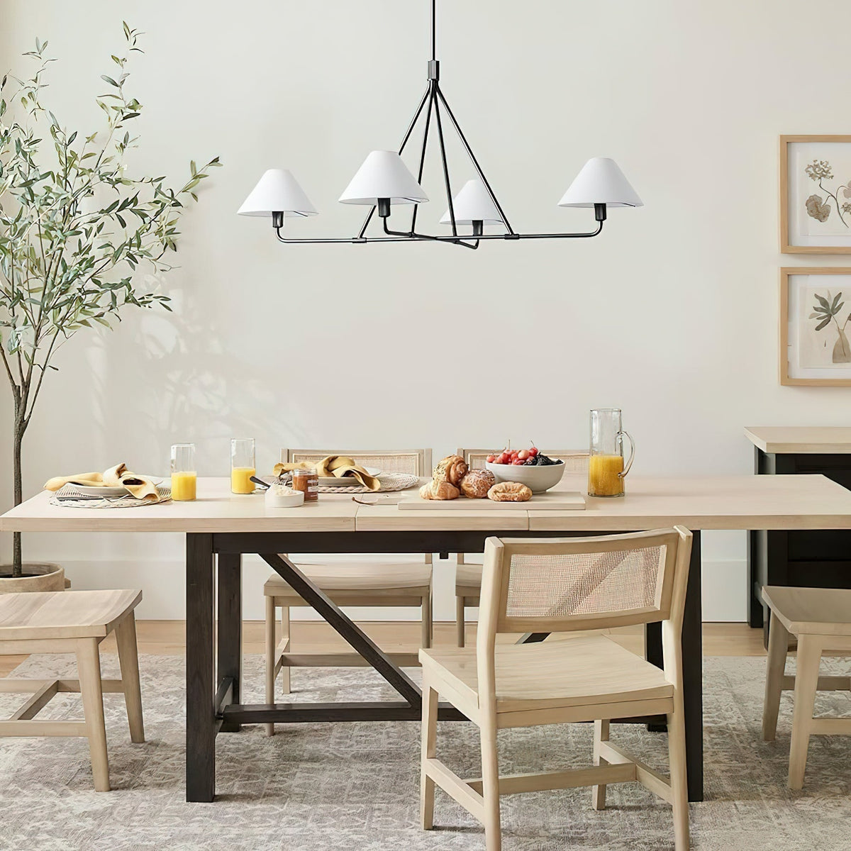Candelabro de vaso com cúpula cónica, minimalista