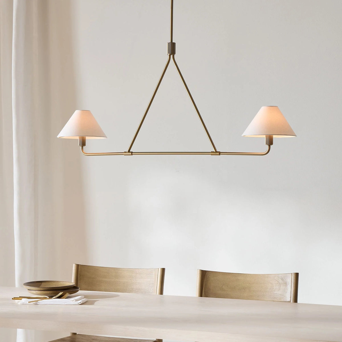 Candelabro de vaso com cúpula cónica, minimalista