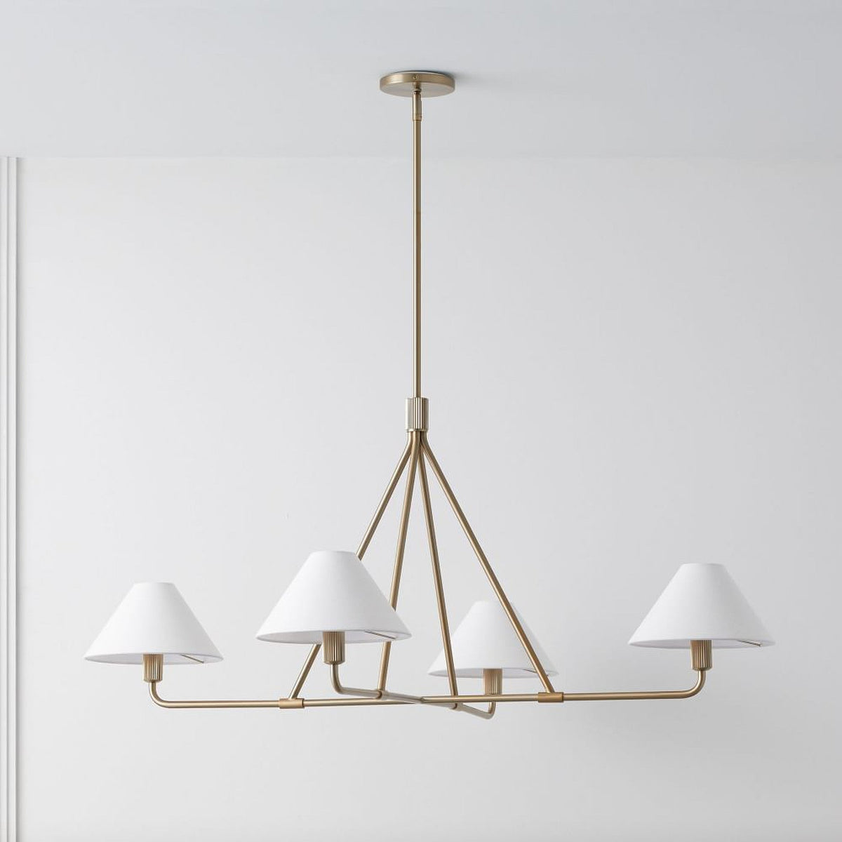 Candelabro de vaso com cúpula cónica, minimalista