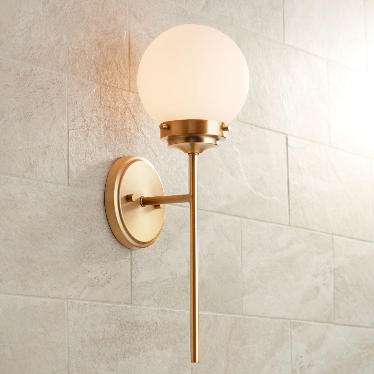 Candeeiro de parede moderno minimalista em latão e vidro Waegnuvyh