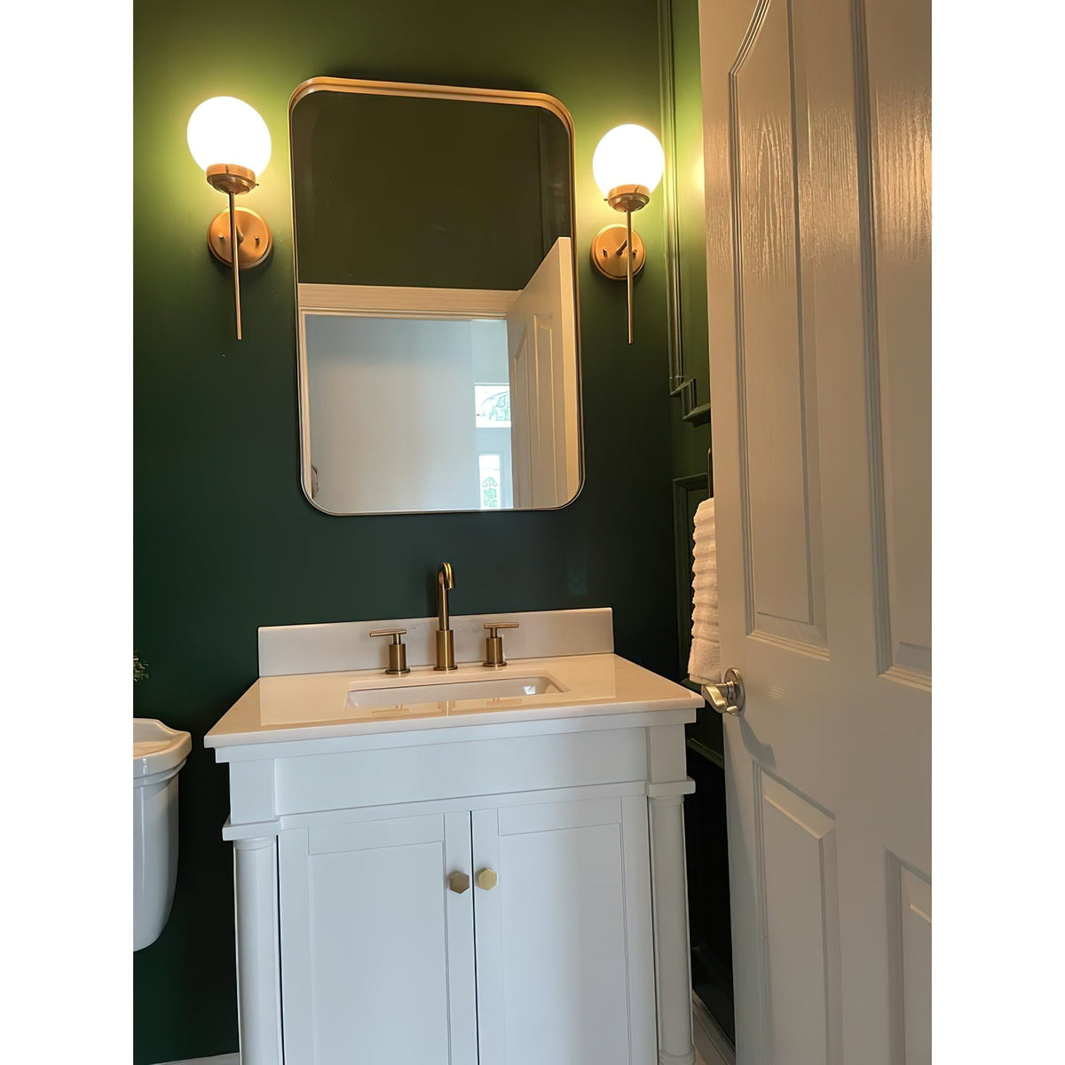 Candeeiro de parede moderno minimalista em latão e vidro Waegnuvyh