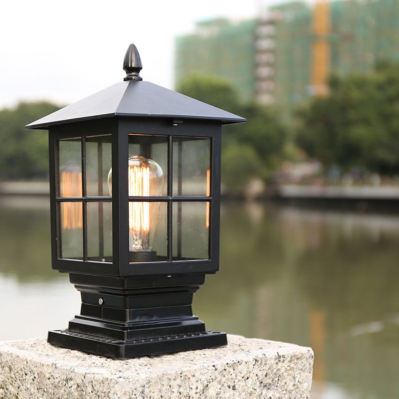 Arvico utomhusbelysning modern glaslykta LED-stolpe