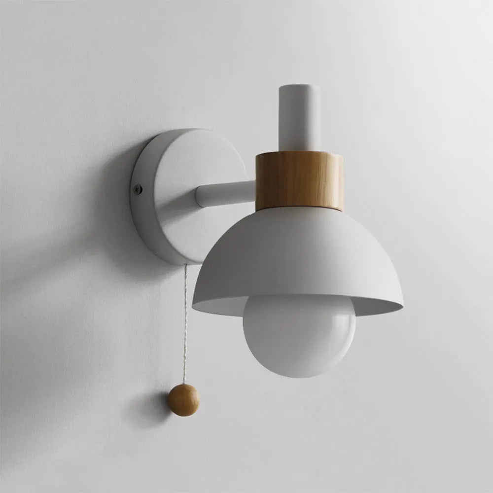 Valentina Modern LED Wall Lamp Metal Glass Bedroom White/Yellow/Pink/Green