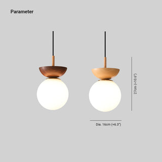 Valentina Nordisk Japansk Glob LED Plafond/Pendellampor Metall Glas Sovrum Ljusbrunt trä
