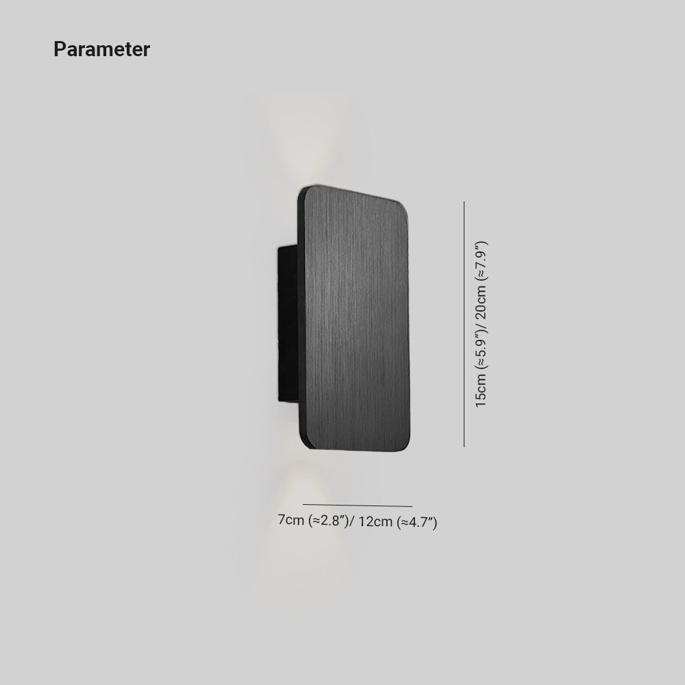 Candeeiro de parede Norelin, retangular minimalista para interiores
