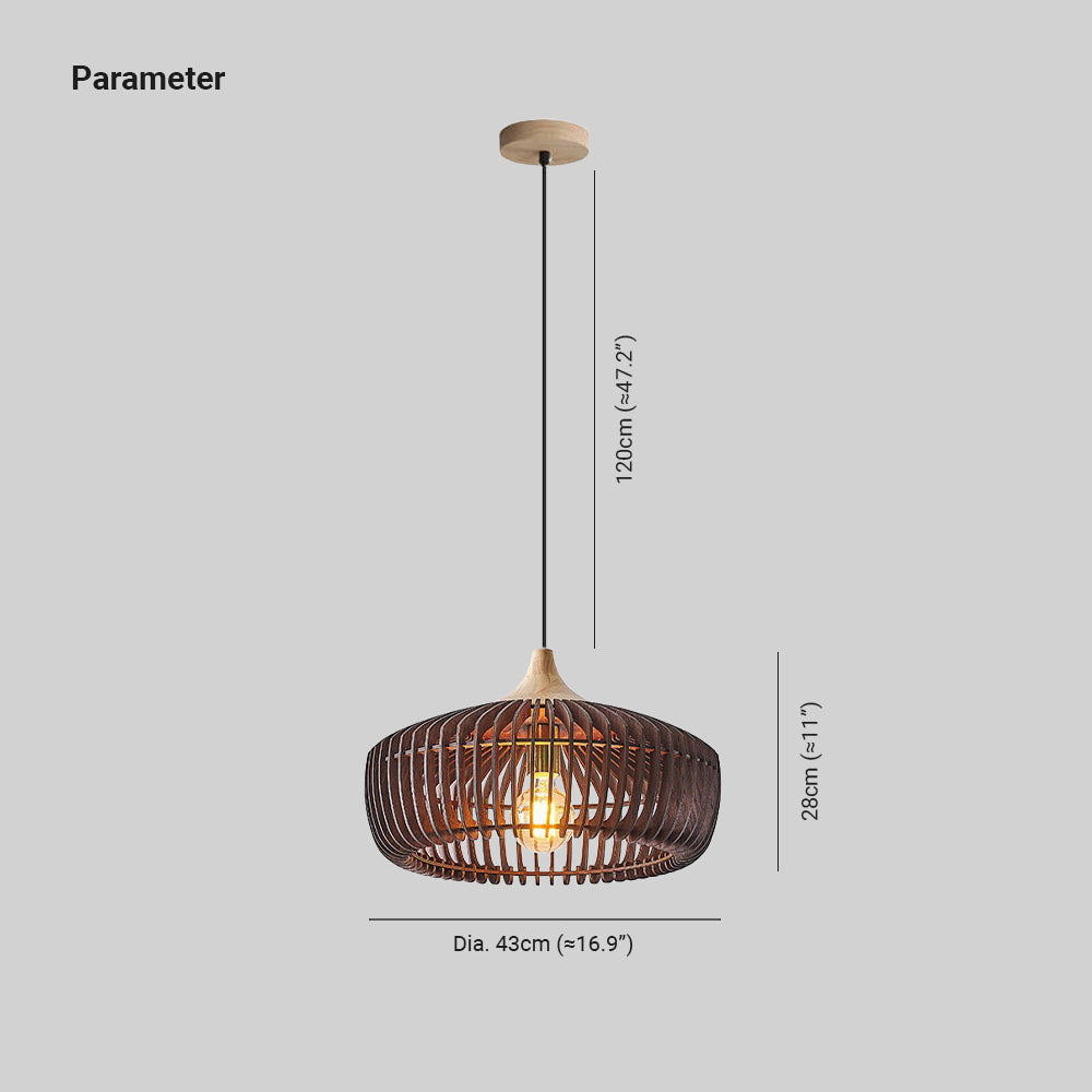 Muto Nordic Japanese Pendant Light Wood Bedroom/Living Room