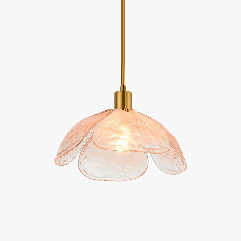 Valentina modern pendellampa i metall och glas för sovrum och vardagsrum
