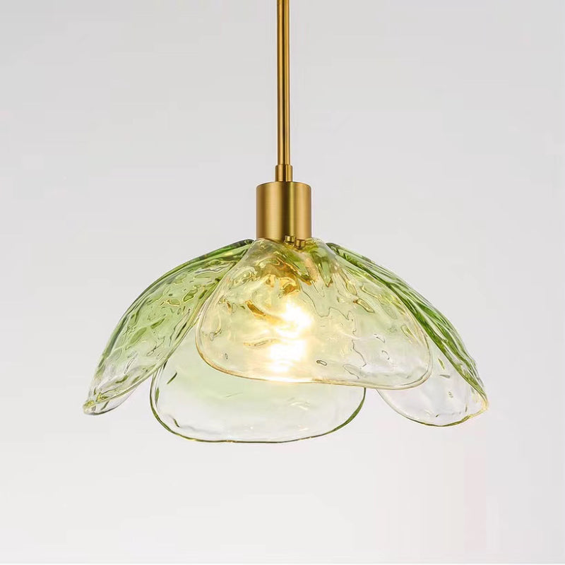 Valentina modern pendellampa i metall och glas för sovrum och vardagsrum