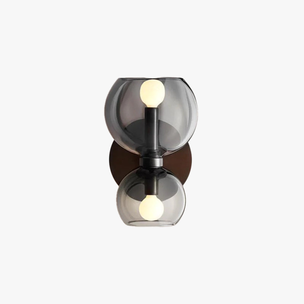Valentina moderne timeglasformet LED-væglampe i metal/glas, hvid, stue