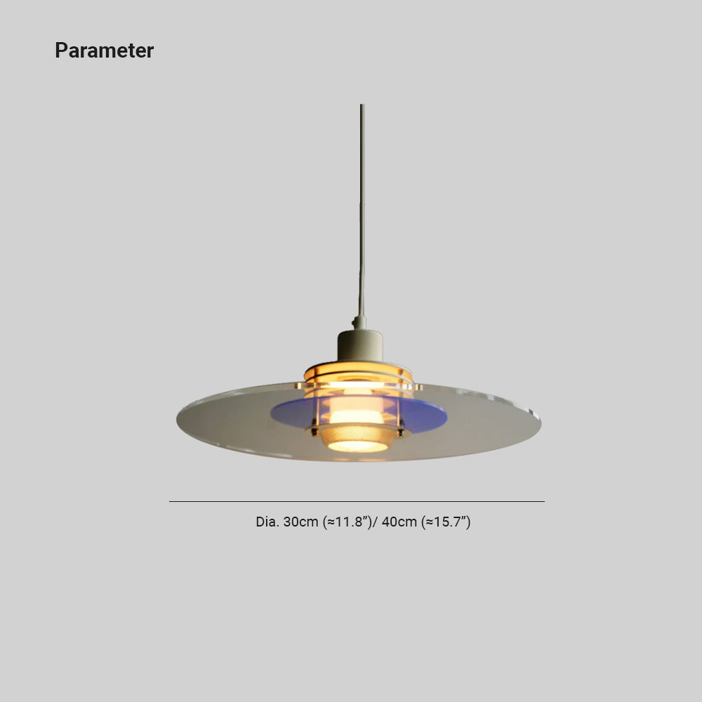 Valentina minimalistisk LED-pendellampe i metal/glas, soveværelse