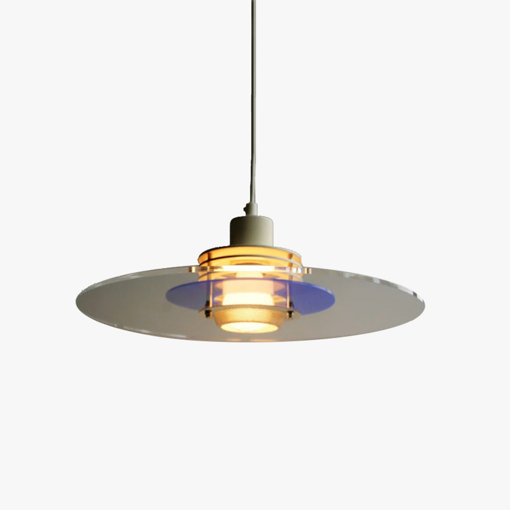 Valentina minimalistisk LED-pendellampe i metal/glas, soveværelse