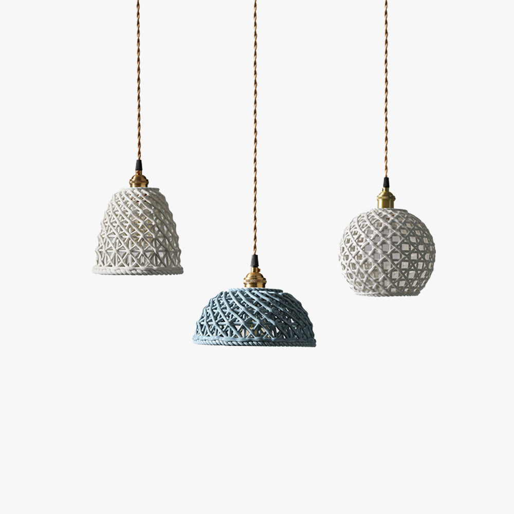 Valentina Modern LED Pendant Light Metal Blue White Bedroom/Kitchen