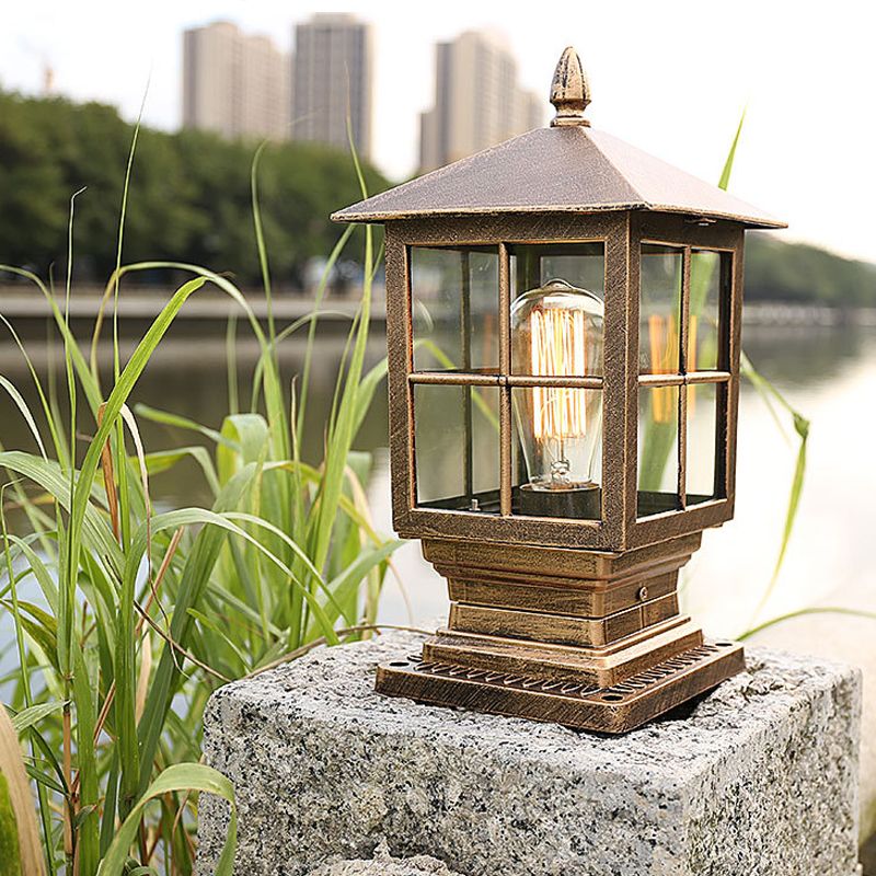 Arvico utomhusbelysning modern glaslykta LED-stolpe